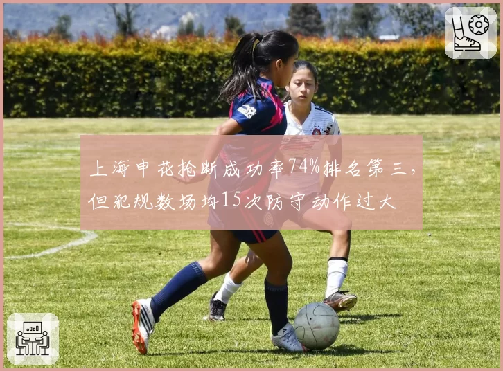 上海申花抢断成功率74%排名第三，但犯规数场均15次防守动作过大