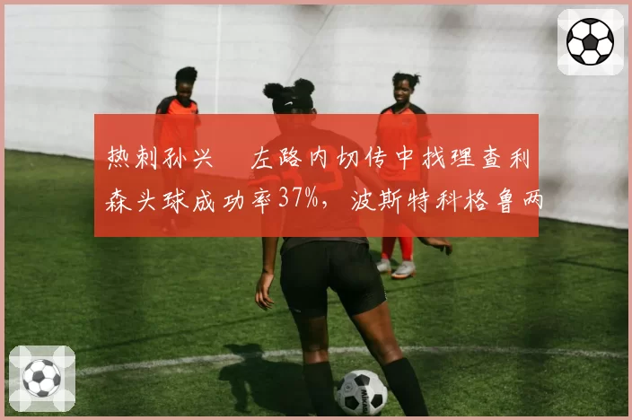 热刺孙兴慜左路内切传中找理查利森头球成功率37%，波斯特科格鲁两翼斜插战术成型